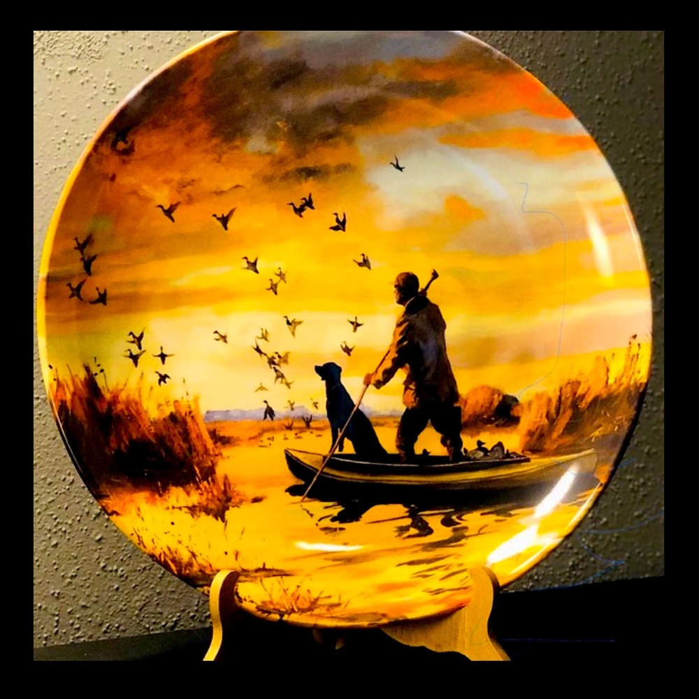 Brett Smith Promising Day Bowl - Brett Smith Sporting Art Promising Day Platter